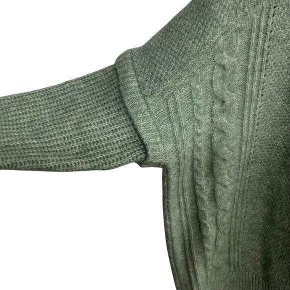 Quiet Luxury Alpaca Wool Blend Sweater Madewell Green XS NWT - Picture 2 of 8